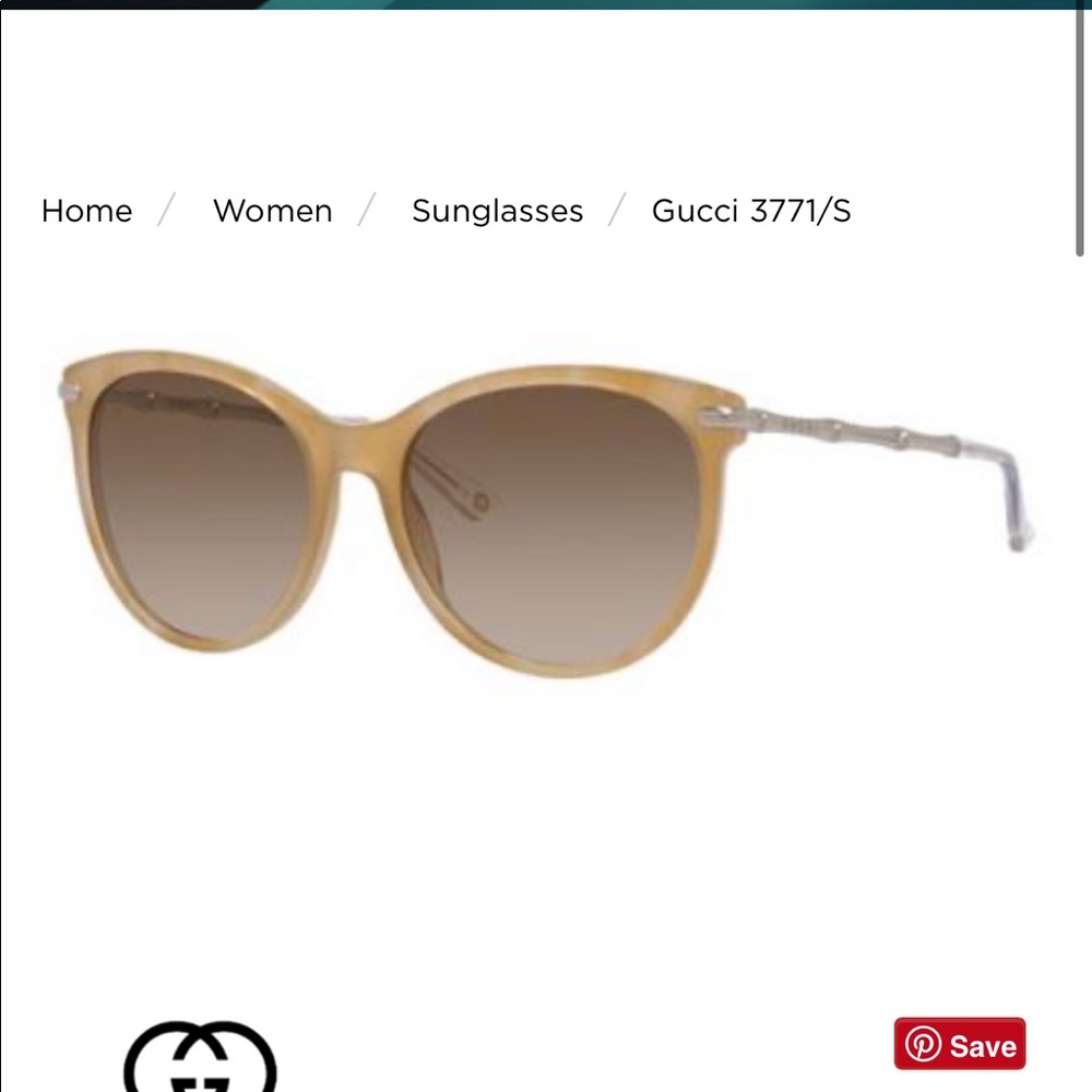 Gucci beige horn sunglasses